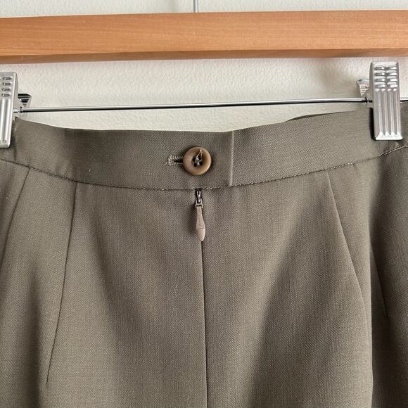 Escada Margaretha Ley Wool Pencil Skirt Olive 34 - Picture 6 of 8